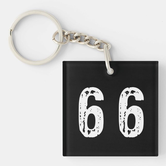 Sport number 66 keychain (Front)