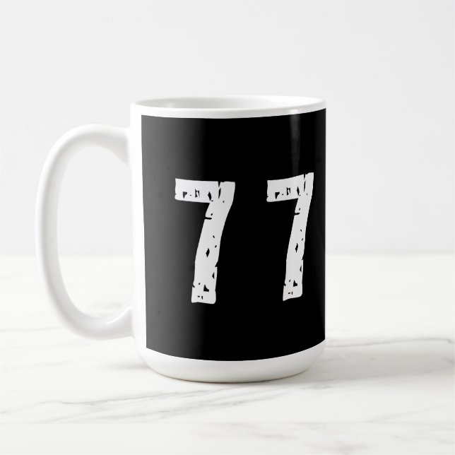 Sport number 77 coffee mug (Left)