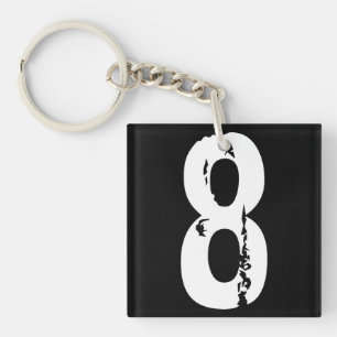 Sport number 8 keychain