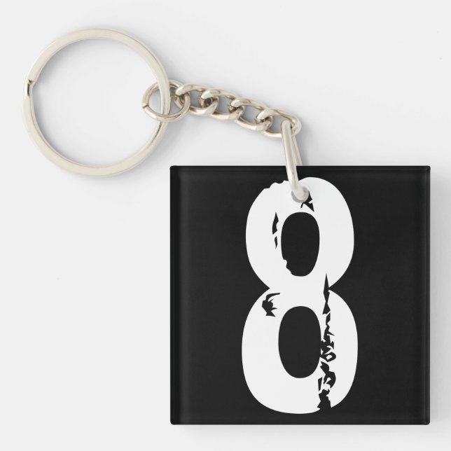 Sport number 8 keychain (Front)