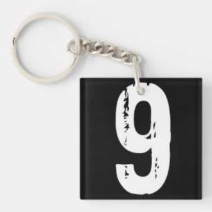 Sport number 9 keychain