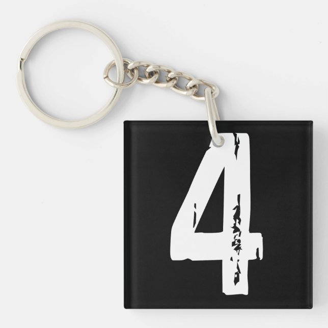 Sport number four keychain (Front)