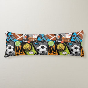 Sport Pattern With Balls Body Pillow