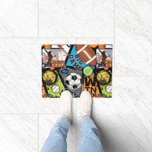 Sport Pattern With Balls Doormat