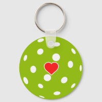 Sport Pickleball green ball with heart