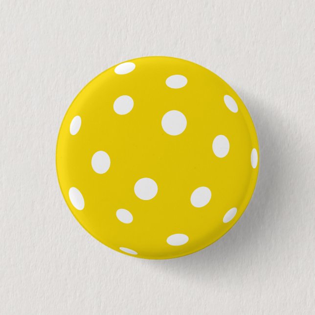 Sport Pickleball yellow ball 1 Inch Round Button (Front)