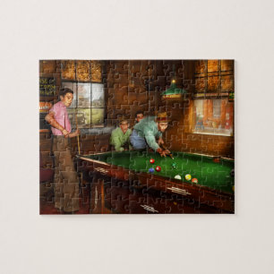 Sport - Please do not sit on pool tables 1940 Jigsaw Puzzle