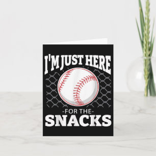 Sport Quote Funny Im Just Here For The Snacks Retr Card
