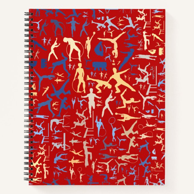 Sport related symbols background notebook (Front)
