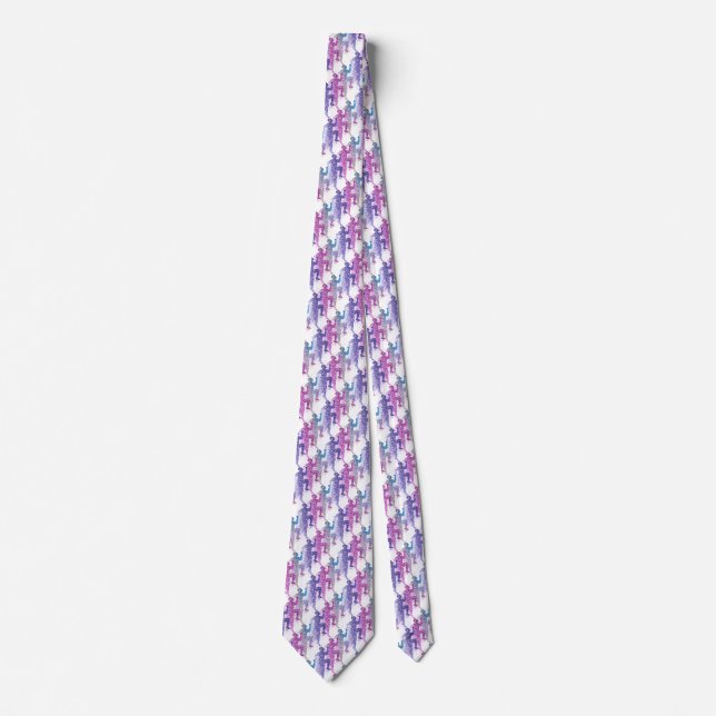 Sport Running Man in Mauve, Purple and Pink Tie (Front)