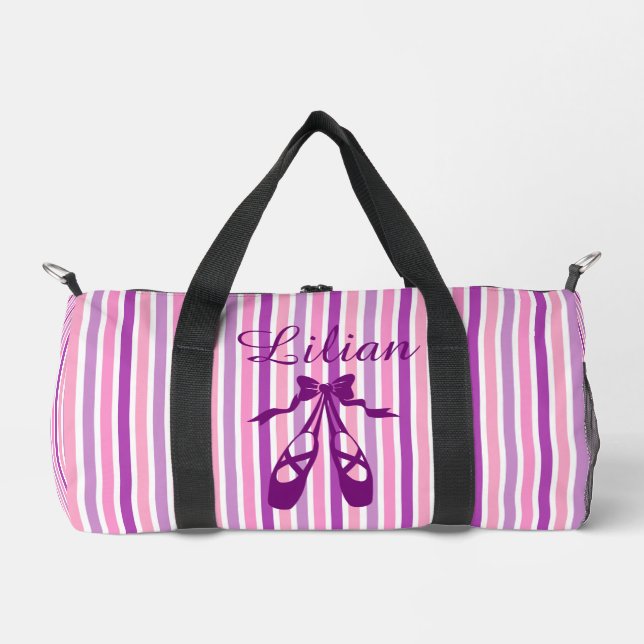 Sport Sac de danse personnalisé avec nom Purple Ballet  (Recto)