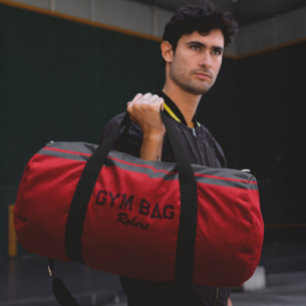 Sport Sac de gym design à typographie rouge et noire