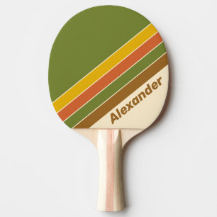Sport Sunrise Clover Striped with Name Ping Pong Paddle