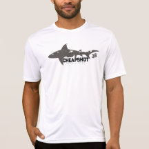 Sport Tek White Tee - Cheapshot logo on front