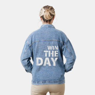 SPORT-TEK Women's Athletic Shirts Denim Jacket