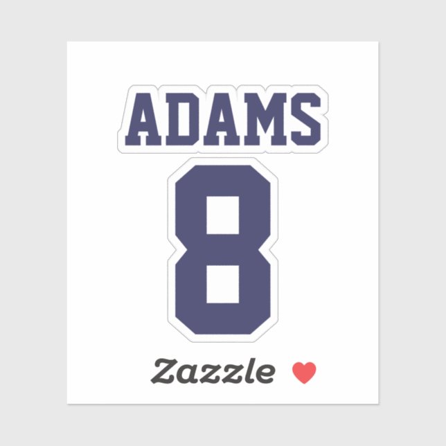 Sport Theme Personalized Name and Number (Sheet)