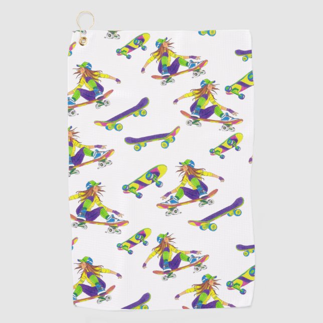 Sport towel Skateboard Girl (Front)