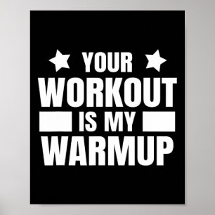 Sport Training Quote For Gym And Bodybuilding Work Poster