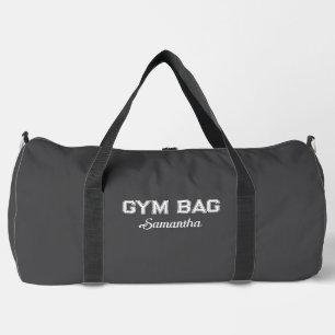 Sport Typography Gym Bag Custom Name