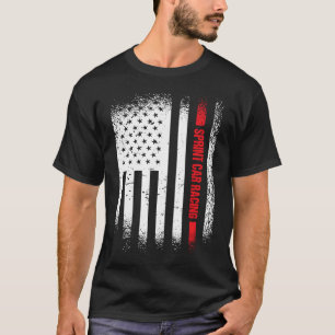 Sport Us Flag Sprint Car Racing  2 T-Shirt