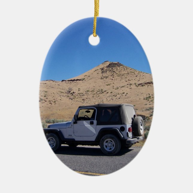 sport utility vehicle ceramic ornament (Front)