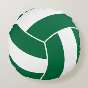Sport 🏐 Volleyball - Dark Green Round Pillow