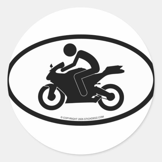 Sportbike Classic Round Sticker (Front)
