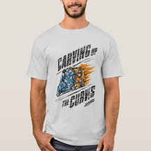 Sportbike Motorcycle Shirt Carving Up the Curves