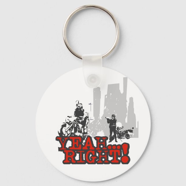 Sportbike - Yeah Right! Keychain (Front)