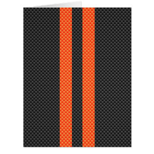 Sportif Vibrant Orange Stripes Carbone Fibre Style