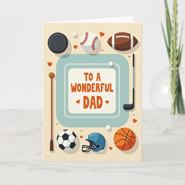 Sporting Fathers Day Card (Front)