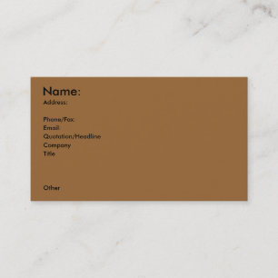 Sporting Goods (Archery on back) Profile Card