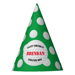 Sporting Happy Birthday Golfer Boy Party Hat