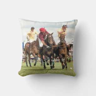 SPORTING HORSES THROW PILLOW