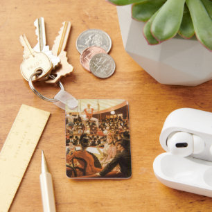 Sporting Ladies (or Circus Lover) by James Tissot Keychain