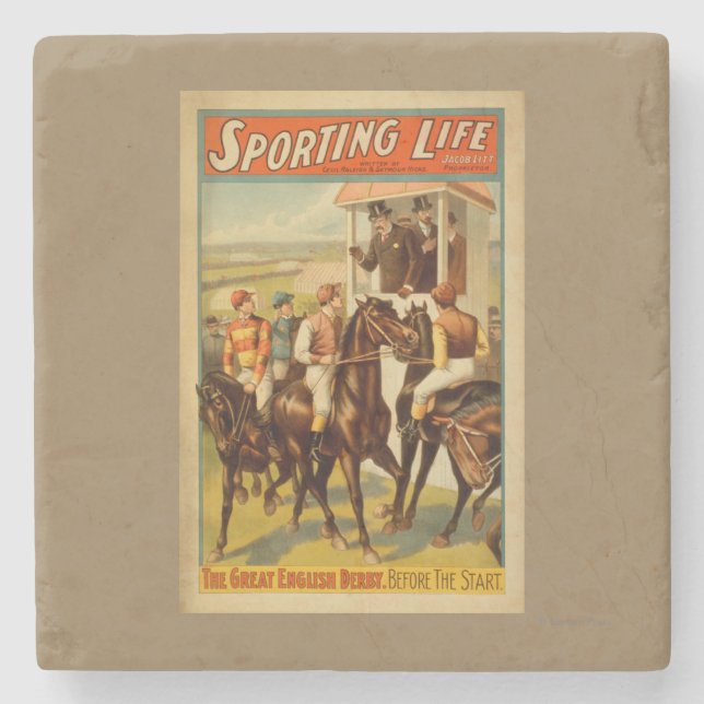 Sporting Life - The Great English Derby Theatre Stone Coaster (Front)