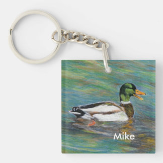 Sporting Man's Personalized Mallard Keychain