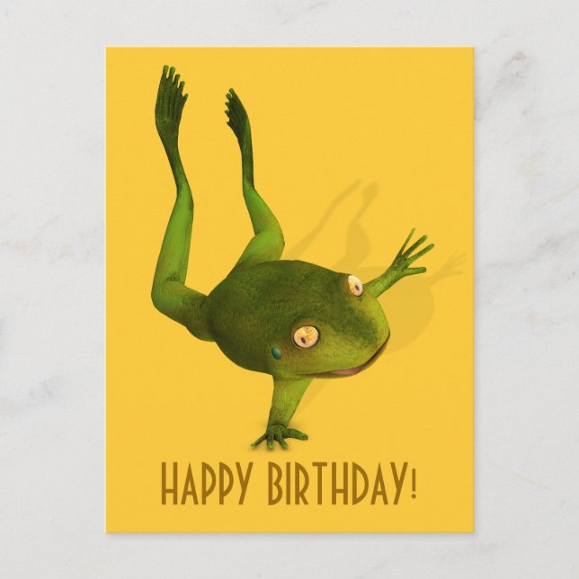 Sportive Frog Postcard (Front)