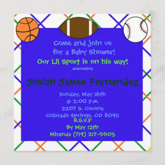 sports4 copy, Come and join us for a Baby Showe... Invitation