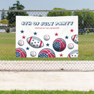 Sports 4th of July Party Banner