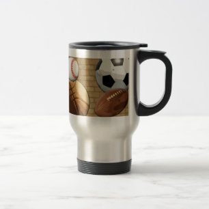 Sports Al-Star, Basketball/Soccer/Football Travel Mug