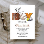 Sports All Star Baby Shower Invitation<br><div class="desc">Personalize this baby shower invitation by adding your details. The texts are fully editable for any event.</div>