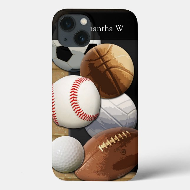 Sports All-Star, Basketball/Soccer/Football Case-Mate iPhone Case (Back)