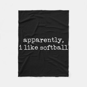 Sports Apparently I Like Softll, Softll Mom Mother Fleece Blanket