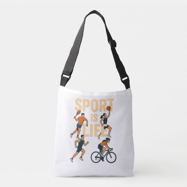  Sports Are Life – Motivational Tote Bag (Front)