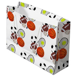 Sports Athletic Balls Large Gift Bag