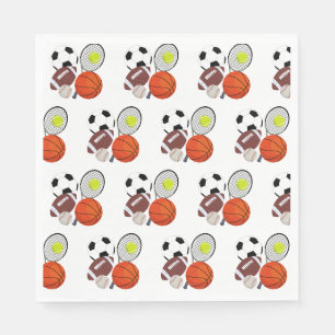 Sports Athletic Balls Napkin