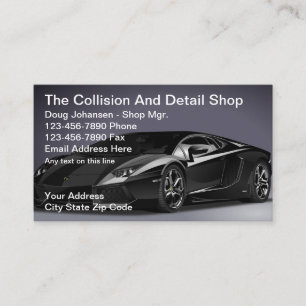 Sports Auto Detailing Car Cleaning Repair QR Code  Business Card