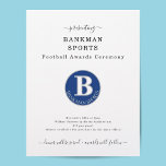 Sports Award Banquet Football Softball Flyer<br><div class="desc">Easily customize this simple and classic sports award banquet flyer!  Use for your school,  business,  church,  or community football,  softball,  baseball,  soccer,  etc. league.</div>