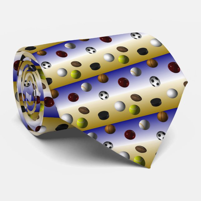 Sports Balls Tie (Rolled)